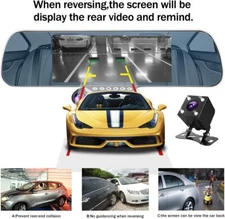 7“ Dash Cam 350 Degree Rotating Camera Dual Lens DVR Video Recorder Dash Camera