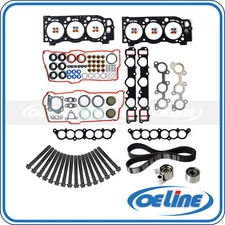 Head Gasket Set Timing Belt Kit Water Pump Head Bolt for 95-04 Toyota 3.4L 5VZFE