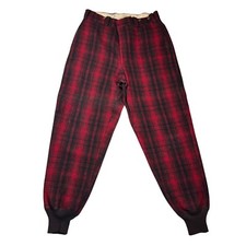 Vintage 80  s Woolrich Buffalo Plaid Wool Quilted Insulated Hunting Pants 30x29