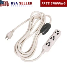 12ft SPT-3 16/3 Indoor/Outdoor Extension Cord 3 Prong Grounded 3 outlets Beige