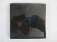 VINTAGE JET BLACK GLOSS CERAMIC SQUARE WALL TILE 4 1/4" X 4 1/4"