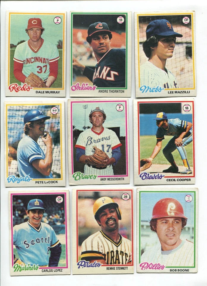 Lote de 27 cartas A - 1978 Topps: Dave Rozema RC, Enos Cabell, Ron Guidry, etc. ¡SIN DUPS! Foto 3 de 4