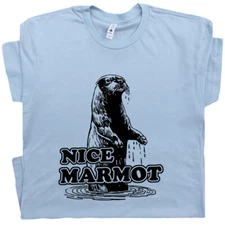 Nice Marmot T Shirt The Big Lebowski Shirt 90s Movie Quote Beaver Dude Abides