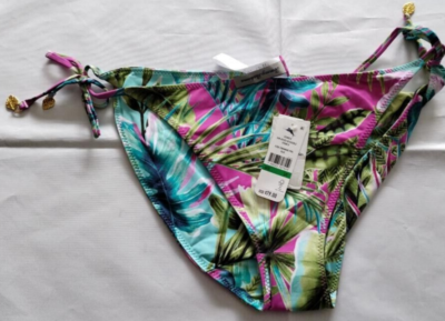 #ad Tommy Bahama Swimming Pool Blue Sun Kissed Rev String Bottom Size L G $10.95