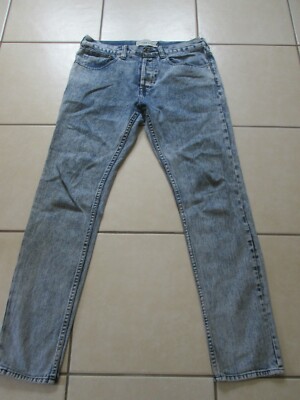 mens TOPMAN VINTAGE SKINNY STONEWASHED JEANS UK SIZE 32