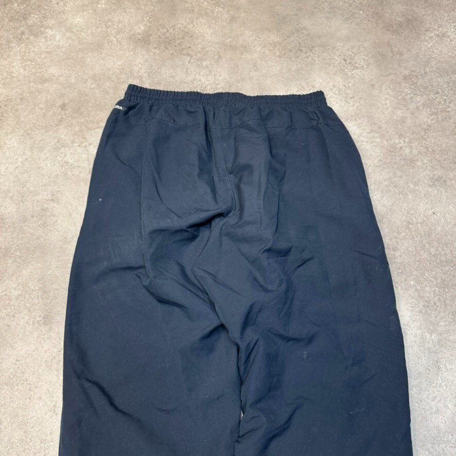 Adidas Track Pants Mens Medium Baggy Fit Vintage Wide Leg Sports Joggers, Navy image 6