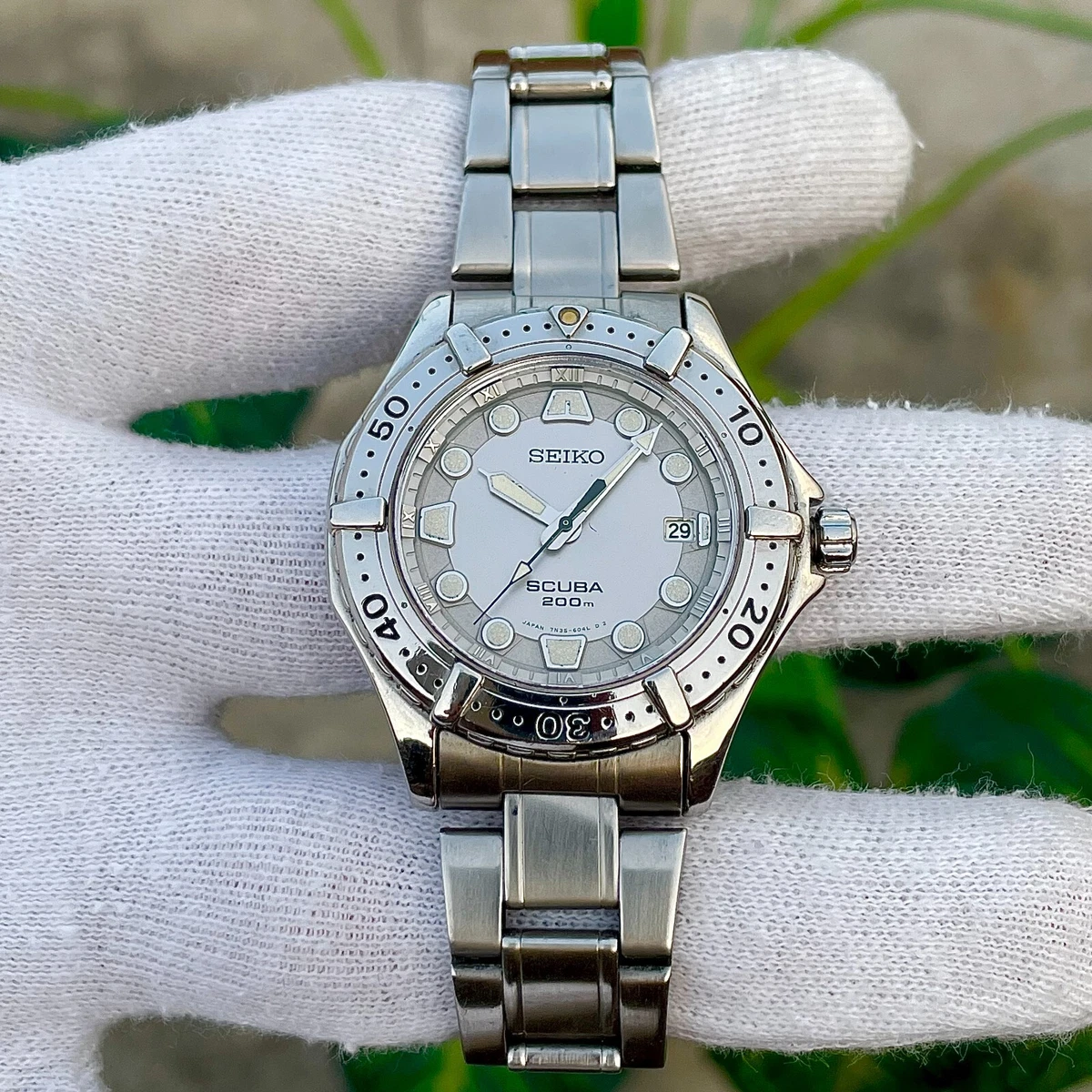 Vintage Seiko Scuba 200m Diver Men's Watch 7N35-6050