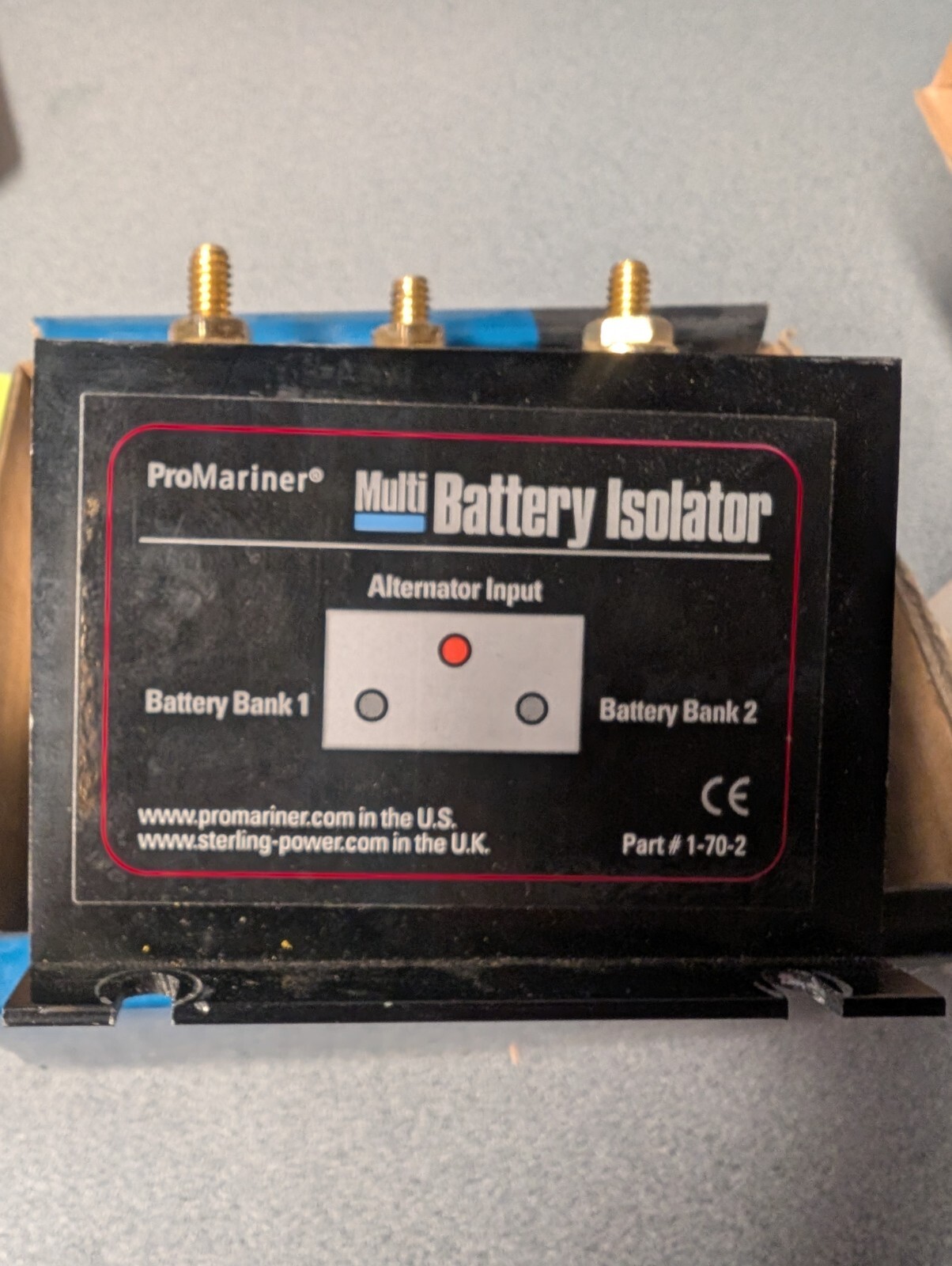 ProMariner 1-70-2 Marine 2 Battery 1 Alternator 70 AMP Battery Isolator