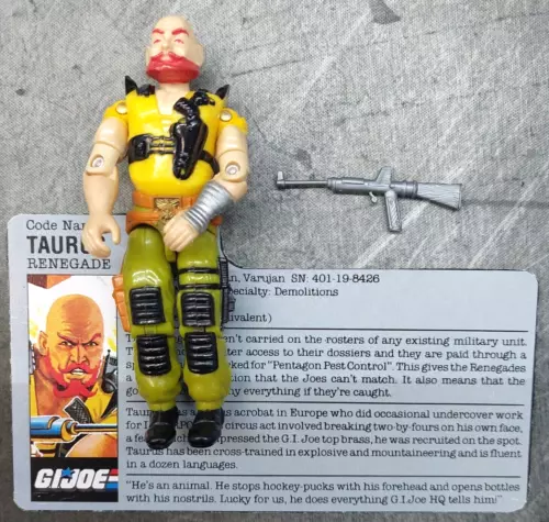 GI Joe Taurus 1987  Renegade Action Figure Hasbro - FREE SHIPPING