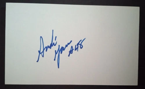 Andre Garron, SIGNED 3x5 Index Card- 1987 Kansas City Chiefs