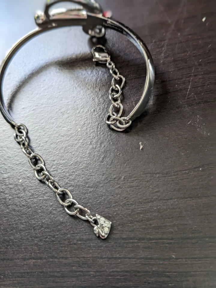 Brazalete GENUINO Cristal Swarovski Diamante, Rubí y Plata Foto 4 de 4