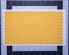 Fish Scales Small High Heat Vinyl Stencil Kit - 2x 11"x6" Sheets Durable Easy