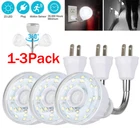 LED Sensor Night Light Motion-Activated AC Outlet Plug-In Wall Stair Lamp Indoor