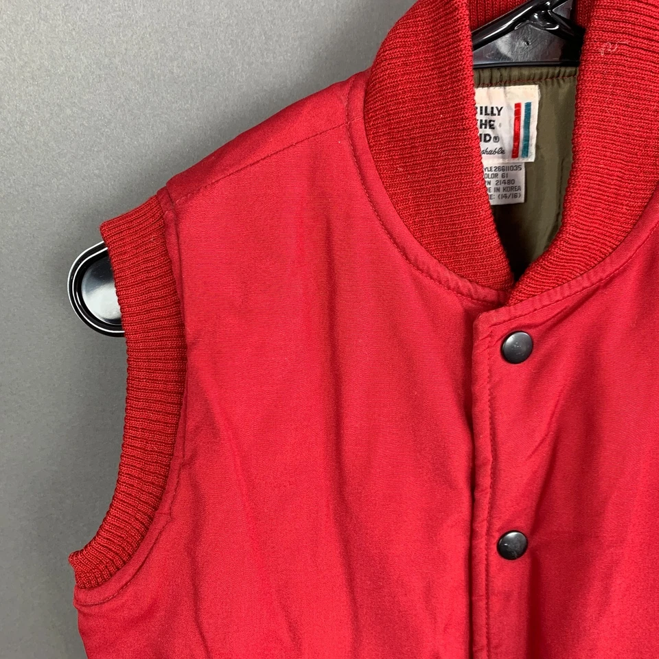 Chaleco a Presión Billy The Kid Rojo Pana Años 70 De Colección Talla Niños 14/16 Foto 3 de 4