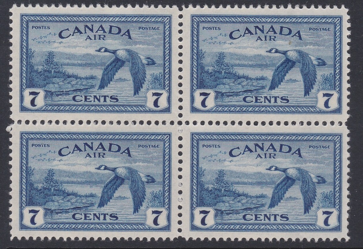 Canada MINT block 1946 Air 7c blue sg407 | eBay