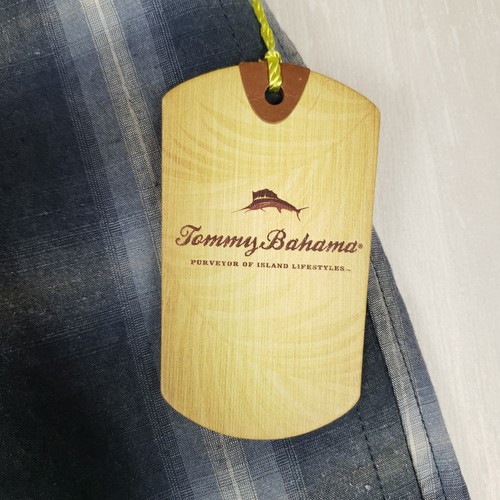 NEW Tommy Bahama Shorts Men's 34 Linen Silk Blend Blue Plaid 10" Inseam - Picture 6 of 11