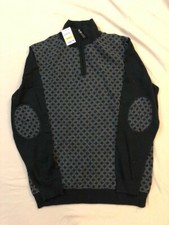 Tasso Elba Men's Quarter-Zip Pullover Sweater, Black/Gray, Size S - BRAND NEW 