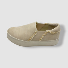  230 Vince Women's Beige Warren Platform Slip-On Sneaker Shoes Size 9