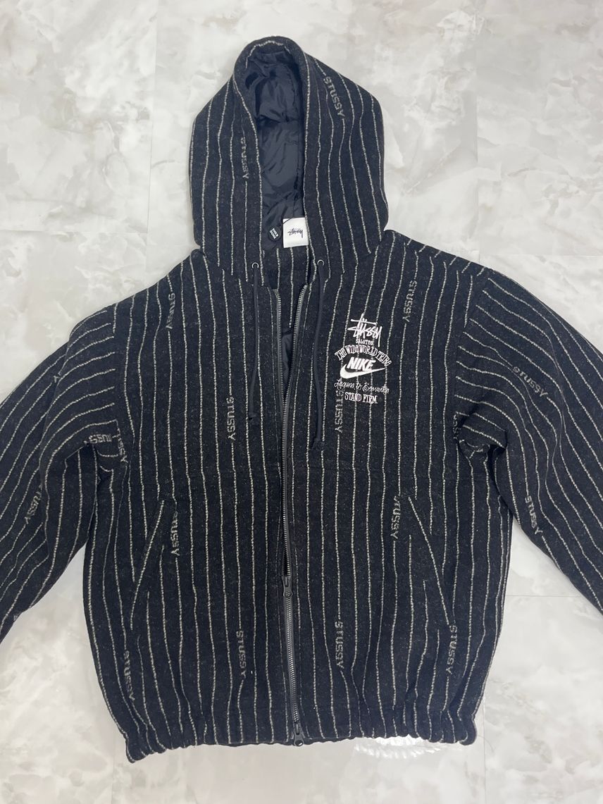 Stussy X Nike Striped Wool Jacket Black | eBay Stussy X Nike Striped Wool Jacket Black | eBay