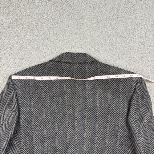 Chaqueta Abrigo Deportivo De Colección Mani Giorgio Armani Blazer Para Hombres 38R Gris Lana Espiga - Imagen 10 de 17