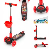 Kids Mini Scooter for Boys & Girls Kick Light Up 3 Wheel Adjustable Folding Bar