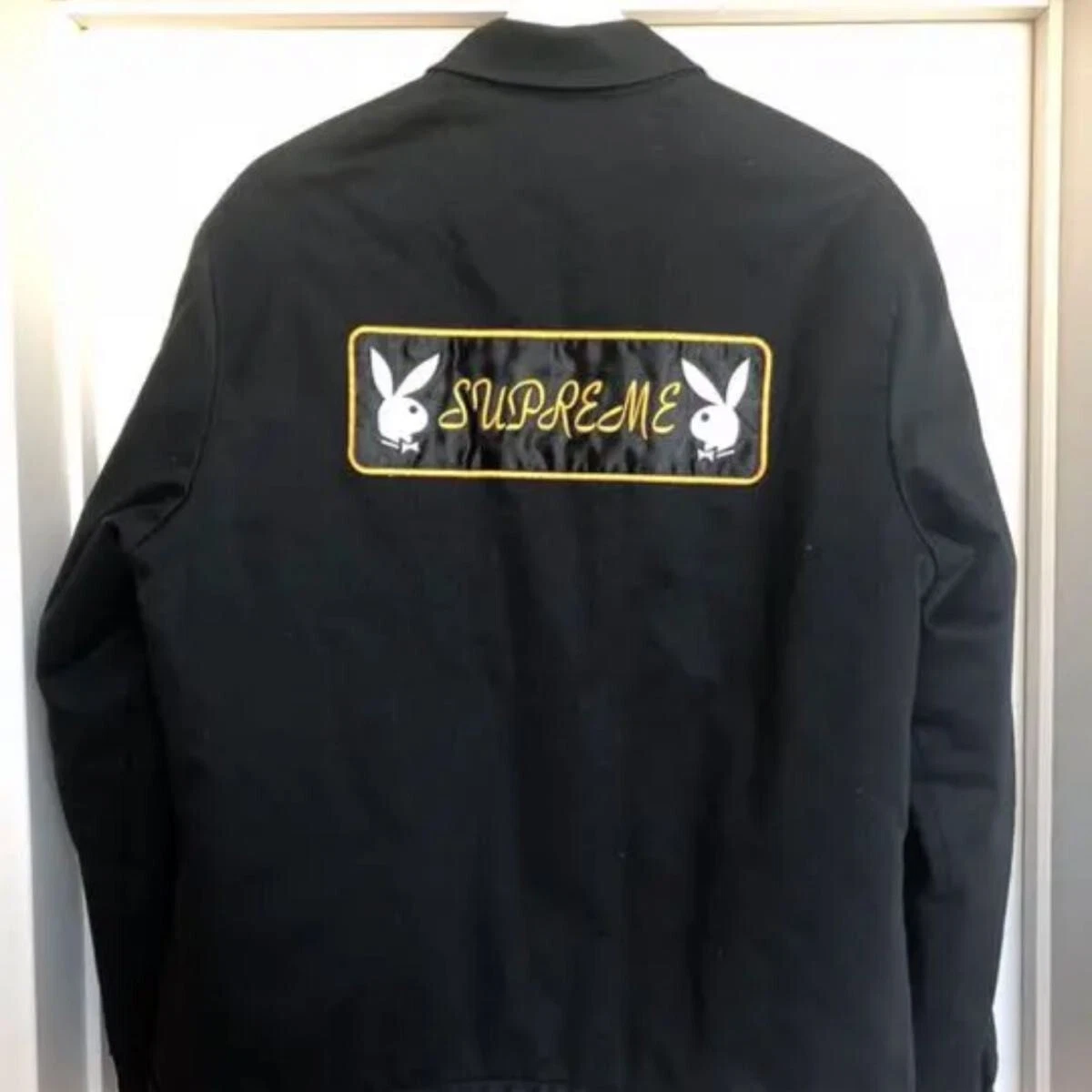 Veste de travail zippée Supreme x Playboy 16AW noire taille M