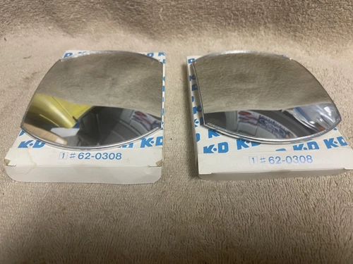 (2)NOS K-D LAMP COMPANY 62-0308 CONVEX MIRROR 5 1/2x4 in PEEL & STICK BLIND SPOT