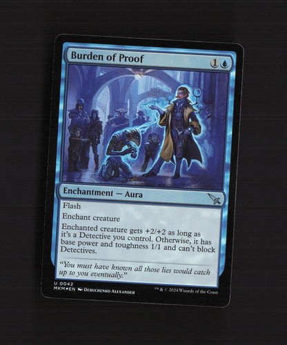 Burden of Proof 0042 Murders at Karlov Manor FOIL Uncommon MTG Card - Picture 4 of 7