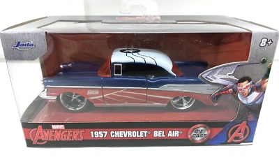 MARVEL AVENGERS Chevrolet Bel Air "Falcon" 1957 1/32 JADA "31762" Neuf boite - Photo 1/2