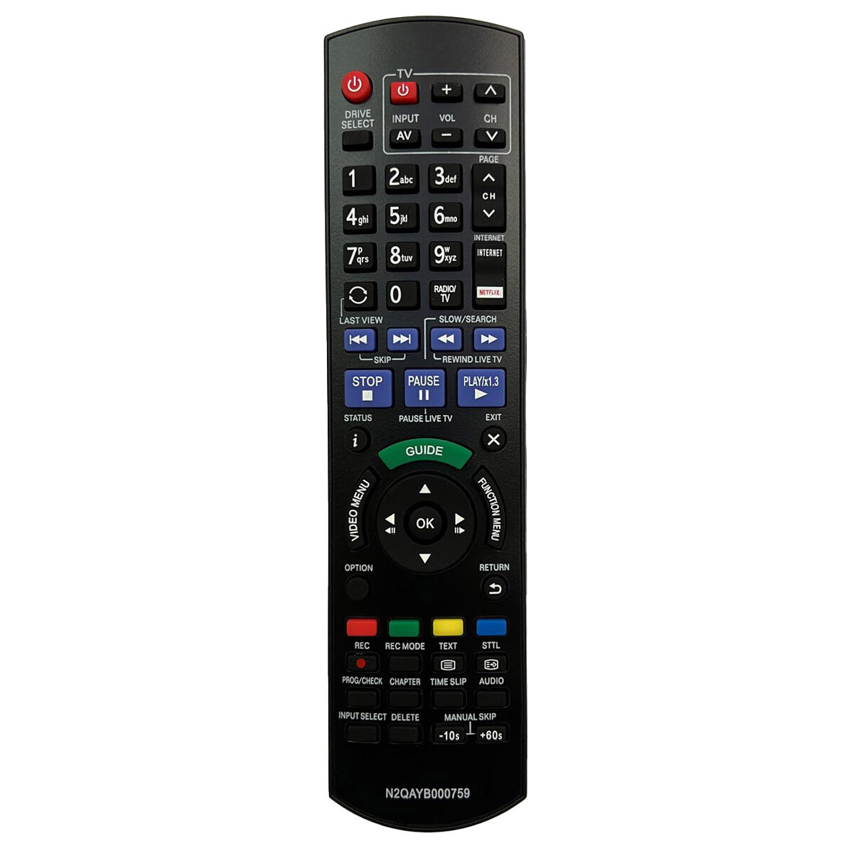 Thumbnail - Ersatz Fernbedienung Für Panasonic Dmr-bst950eg Blu-ray Player