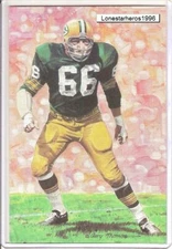 1990 Ray Nitschke Goal Line Art Postcard Unsigned - Series 2 Two