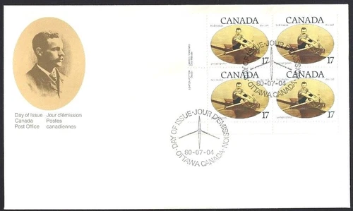 🍁Canada   #862 LLpb    "NED HANLAN"    Brand New  1980  First Day Cover