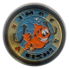 Lucky  & Gift  Colored  Craft  “I’m a Fish Poker “40mm Big Coin #CL179