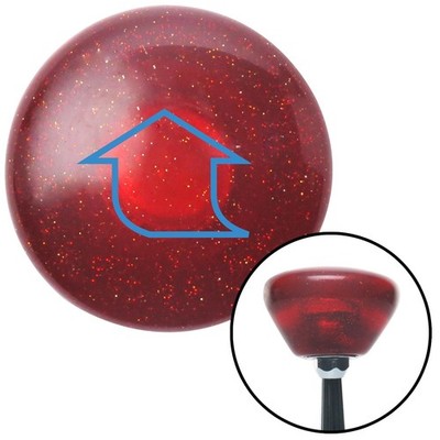 Blue Fat Empty Arrow Up Red Retro Metal Flake Shift Knob w/ M16x1.5 Insert Auto