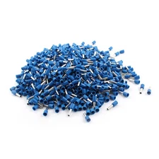 1000Pcs E2508 14AWG Blue Tube Type Insulated Cable Ends Connectors