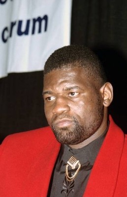 Large Old Boxing Photo Buster Mathis Jr Looks On