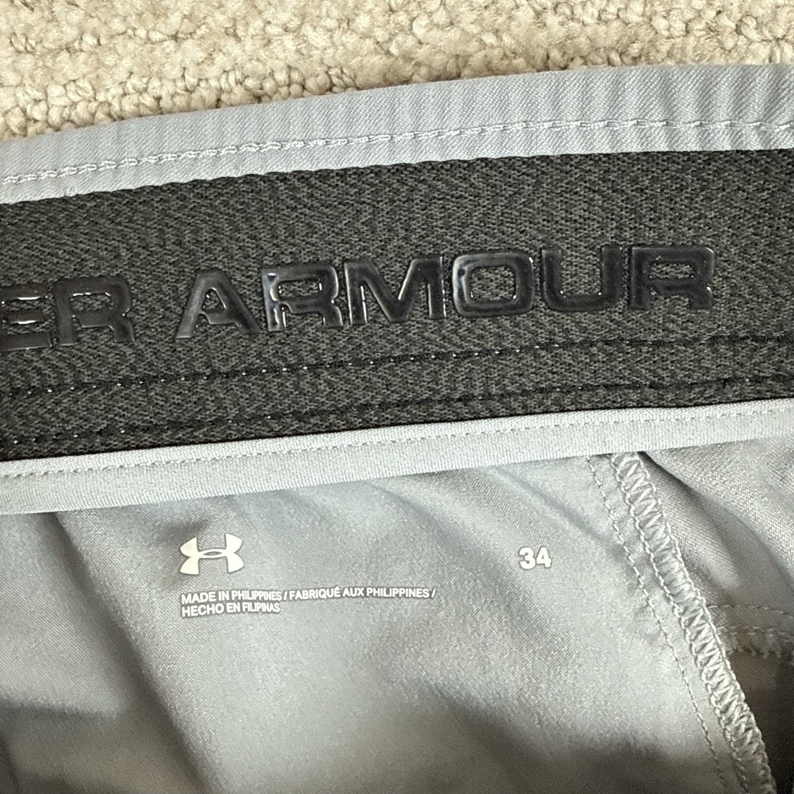 Under Armour Men’s 34 Gray Match Play 9” Stretch Waist Performance Golf Shorts thumbnail 4