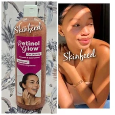 Retinol Glow Gel Douche. Anti Wrinkle Exfoliating Body Wash 💯. Fast Action X1👌