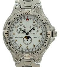 Orologio Zenith 39mm Uomo Defy Triplo Calendario Bianco Fasi Lunari! Rif: 02.2000.393!