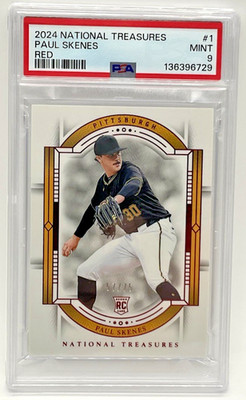 2024 NATIONAL TREASURES PAUL SKENES RED #1 PSA 9