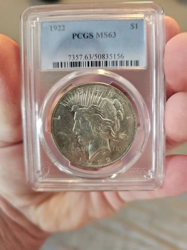PCGS 1922 Peace Silver Dollar MS63