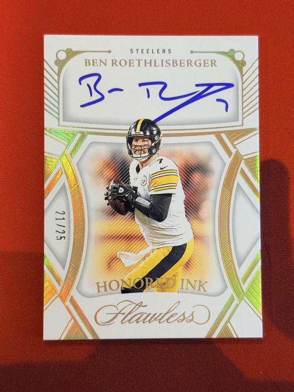 2024 Panini Flawless Football Ben Roethlisberger Honored Ink Auto #/25