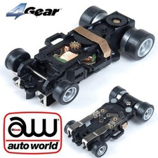 NEW Auto world 4Gear Replacement HO Slot Car Complete Chassis Autoworld