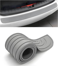 Non-slip Rubber Rear Bumper Guard Protector Anti-scratch Trun Color Gray 35