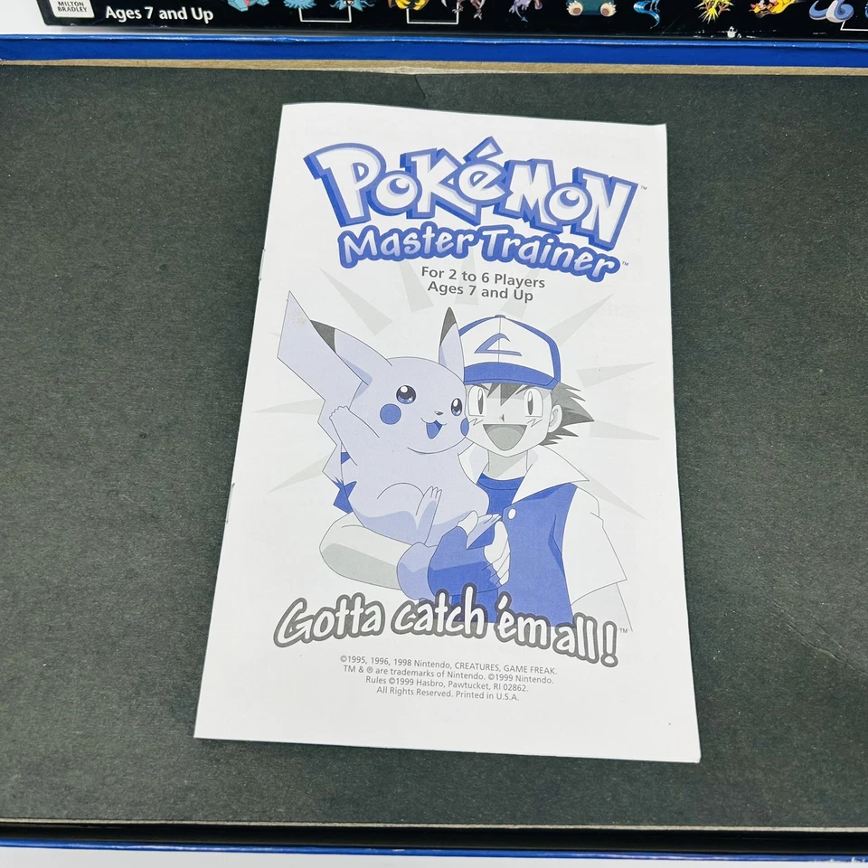 Hasbro Pokemon Master Trainer Game Board 1999 Edition 100% Complete Instructions - Image 3 of 4
