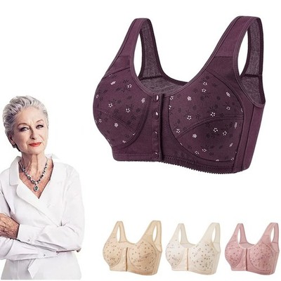 Daisy Bras for Older Women Daisy Bra For Seniors, Front Close Button Cotton Bras