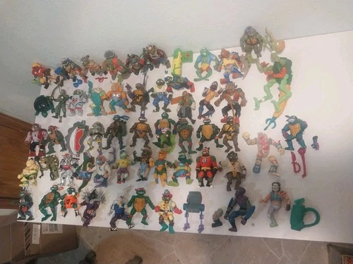 tmnt vintage 54 action figures, Accessories, And Parts.