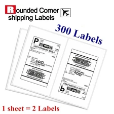 Premium 300 Half-Sheet 8.5 x 5.5 Shipping Labels Self Adhesive For Printer