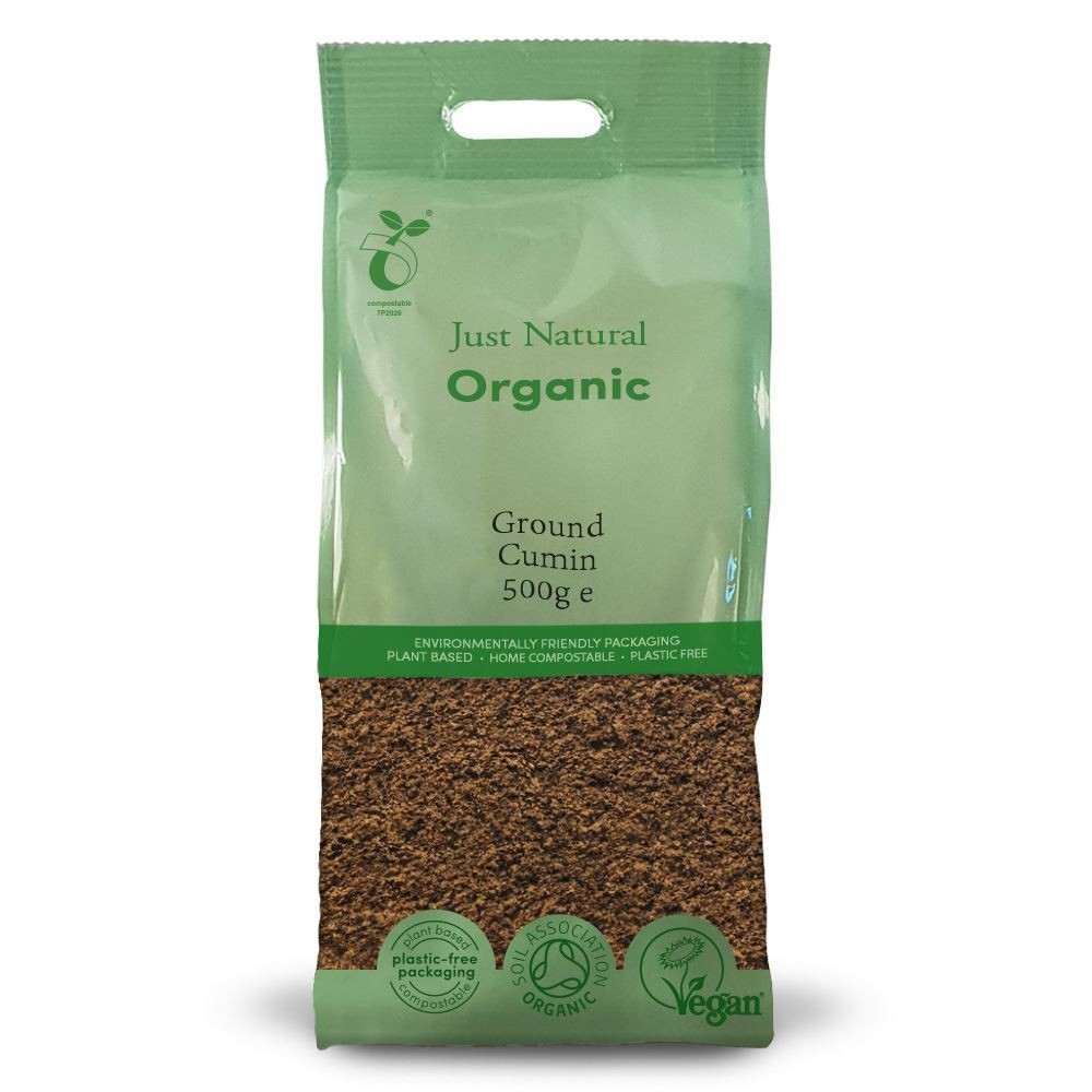 Just Natural Herbs Organic Ground Cumin 500g - 4 Pack