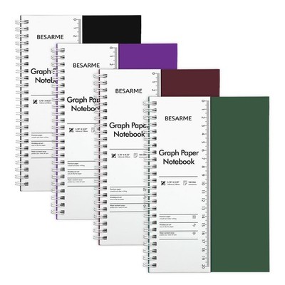 4 Pack Graph Paper Notebook A5 Grid Paper Notebooks Waterproof Plastic Graphi...
